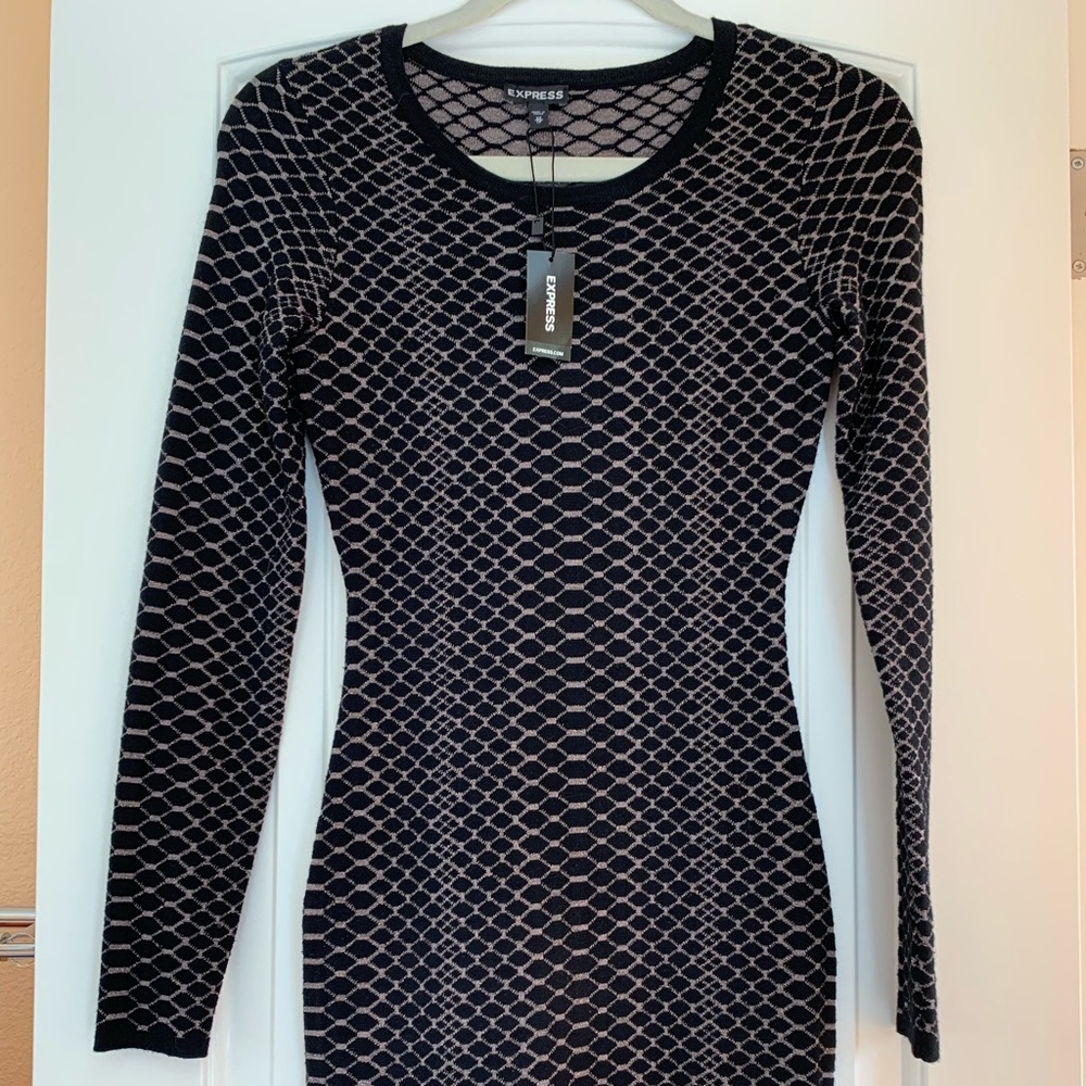 NWT Long Sleeved Knit Bodycon Minidress XS